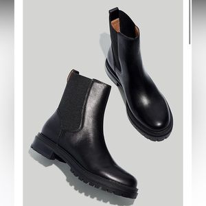 Madewell The Bradley Chelsea Lugsole Boot black leather